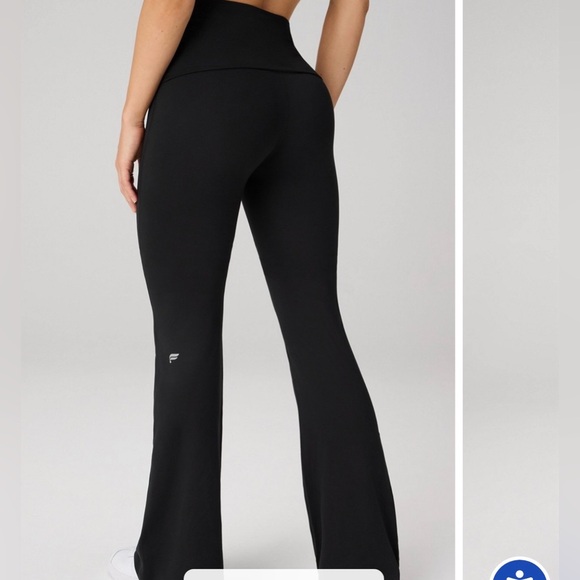 Fabletics Black Performance Leggings fold over leggings - Picture 2 of 9